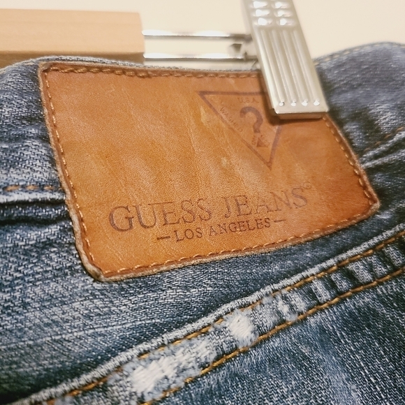 Guess Jeans | Men's Distressed Falcon Bootcut Jeans (Size 36 x 32) - Picture 14 of 15